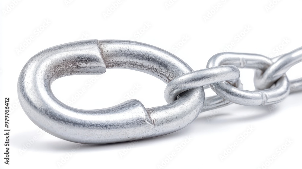 Obraz premium A silver chain with a silver clasp