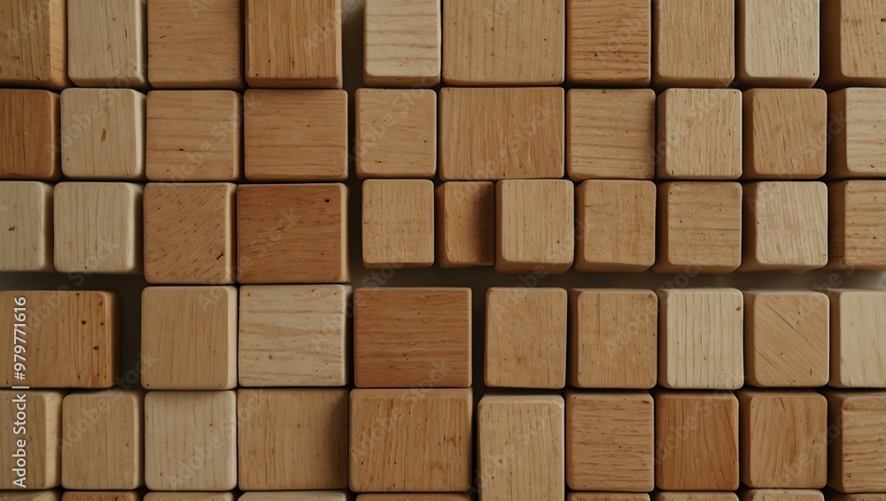 Minimalist wooden blocks on a neutral surface. Minimalist wooden blocks on a neutral surface.