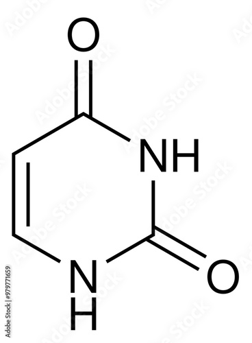 Uracil RNA Biochemie Strukturformel Vektor