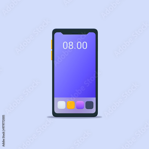 3D Smartphone mobile home screen