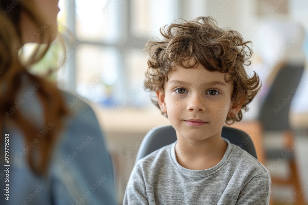 boy at a psychologist's office boy at a psychologist's office