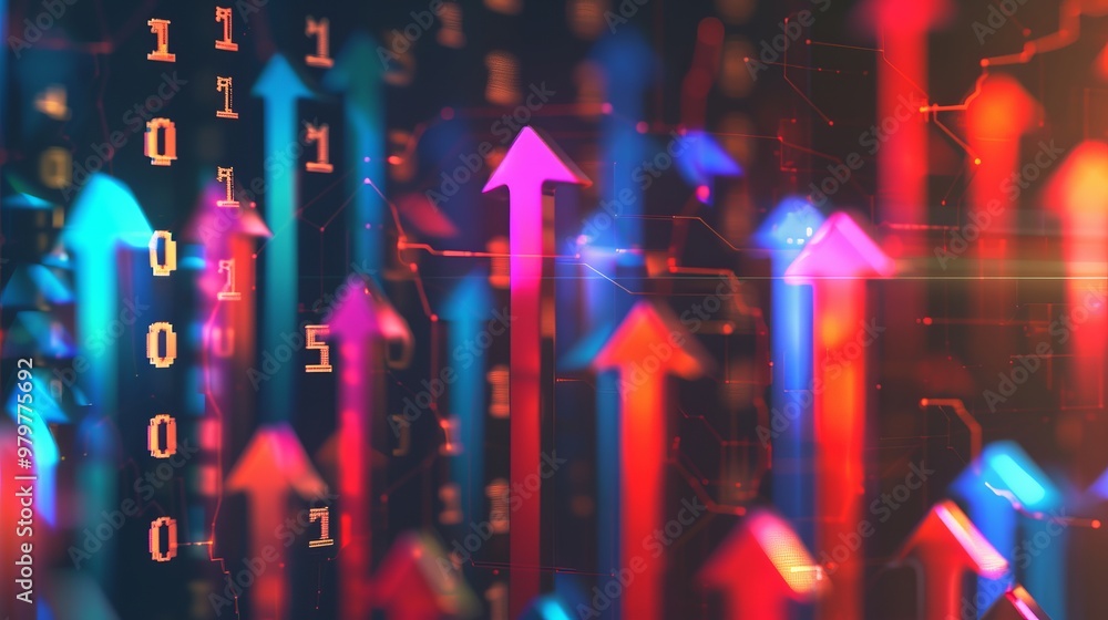 illustration of arrow up market stocks background concept illustration of arrow up market stocks background concept
