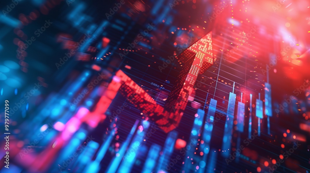 illustration of arrow up market stocks background concept illustration of arrow up market stocks background concept