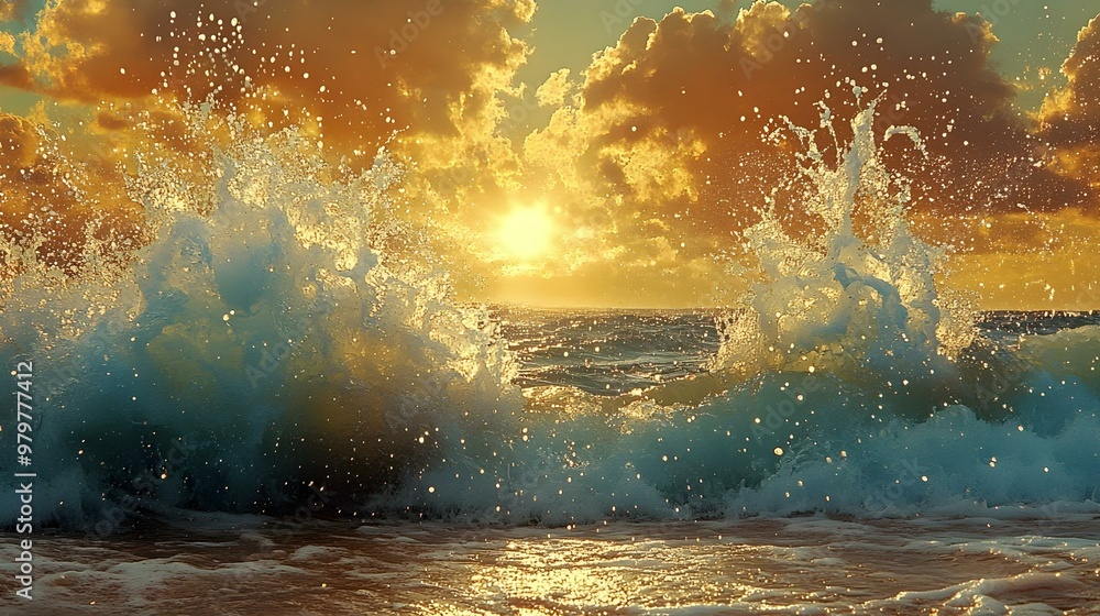 Obraz premium Sunset at the seaside