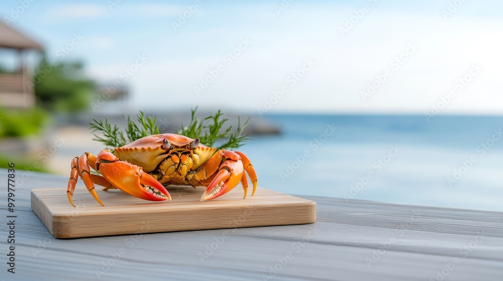 Crab dish, red shellfish, gourmet seafood, ocean cuisine. Crab dish, red shellfish, gourmet seafood, ocean cuisine.