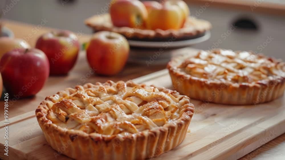 Indulge in these irresistible apple pies featuring scrumptious golden crusts, perfect for any festive gathering Indulge in these irresistible apple pies featuring scrumptious golden crusts, perfect for any festive gathering
