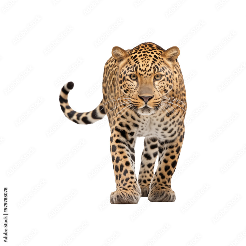 Leopard striking pose for camera. Ideal for wildlife publications, nature blogs, or educational materials centered on big cats and wildlife conservation. Generative AI Leopard striking pose for camera. Ideal for wildlife publications, nature blogs, or educational materials centered on big cats and wildlife conservation. Generative AI