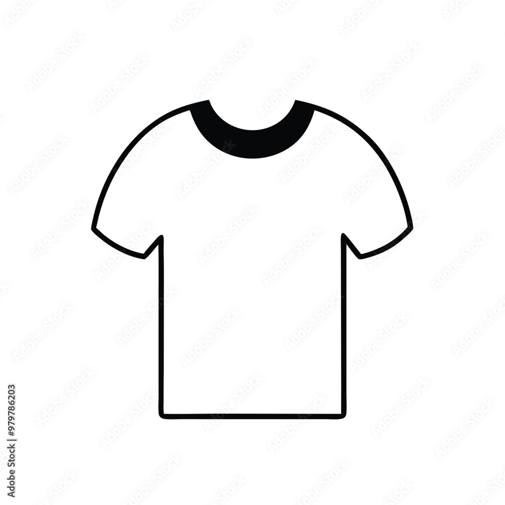 a Tshirt, vector silhouette, isolated on white background a Tshirt, vector silhouette, isolated on white background