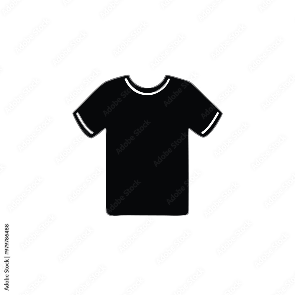 a Tshirt, vector silhouette, isolated on white background a Tshirt, vector silhouette, isolated on white background