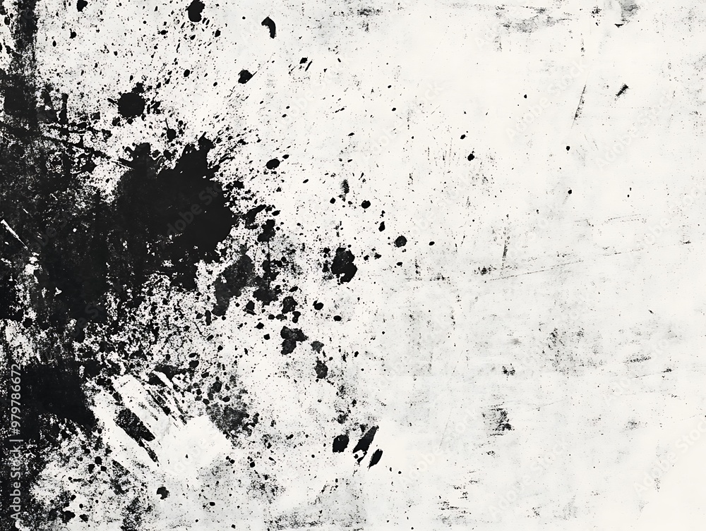 Black Ink Splatter on White Background Black Ink Splatter on White Background