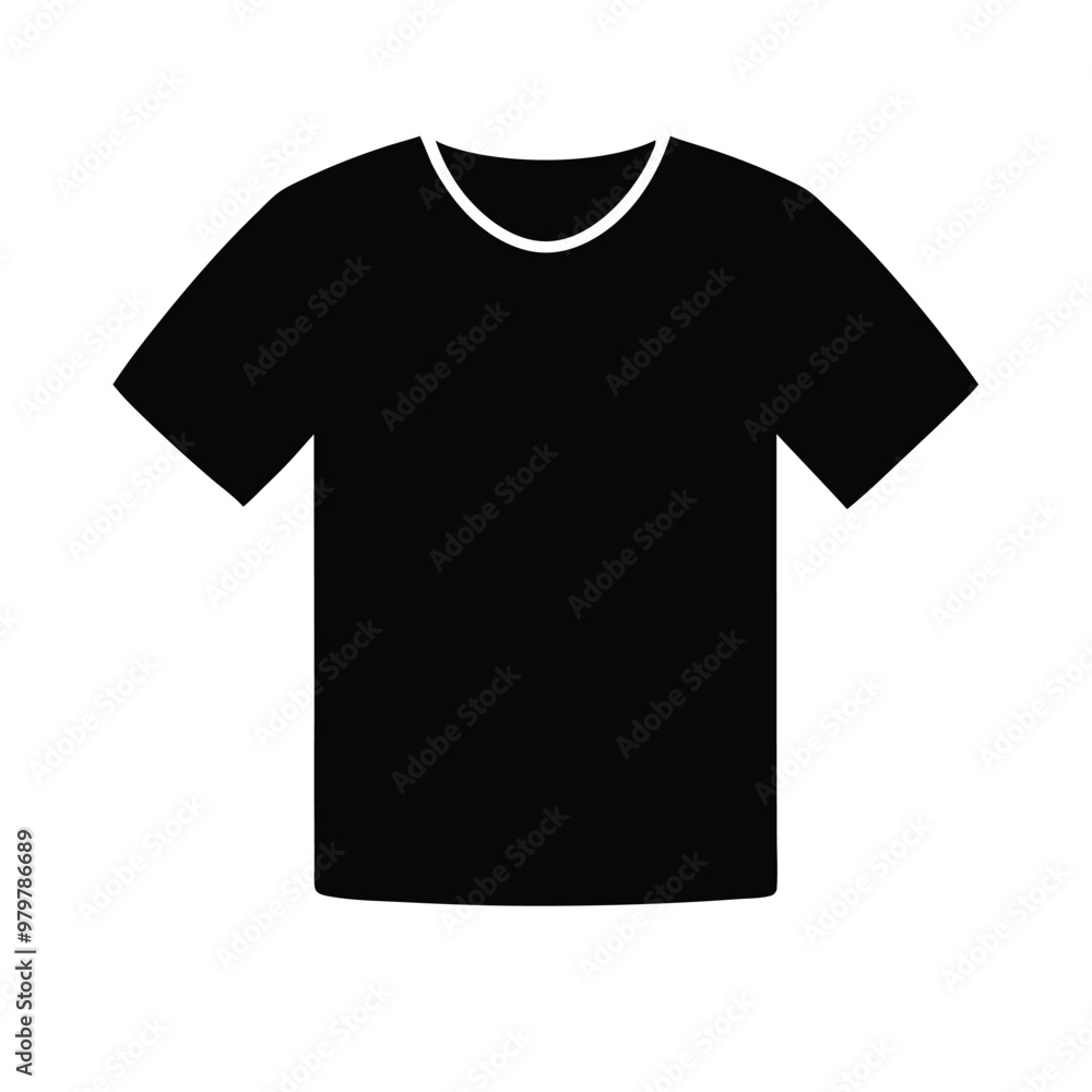 a Tshirt, vector silhouette, isolated on white background a Tshirt, vector silhouette, isolated on white background