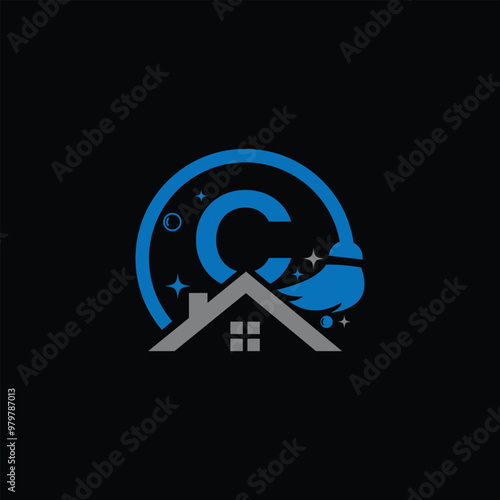 Home Cleaning Service And Letter C
