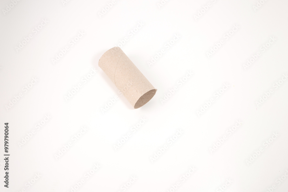 a single piece of brown toilet paper roll on a plain white background. how everyday objects can be transformed into part of project reusing or repurposing common household items, a single piece of brown toilet paper roll on a plain white background. how everyday objects can be transformed into part of project reusing or repurposing common household items,
