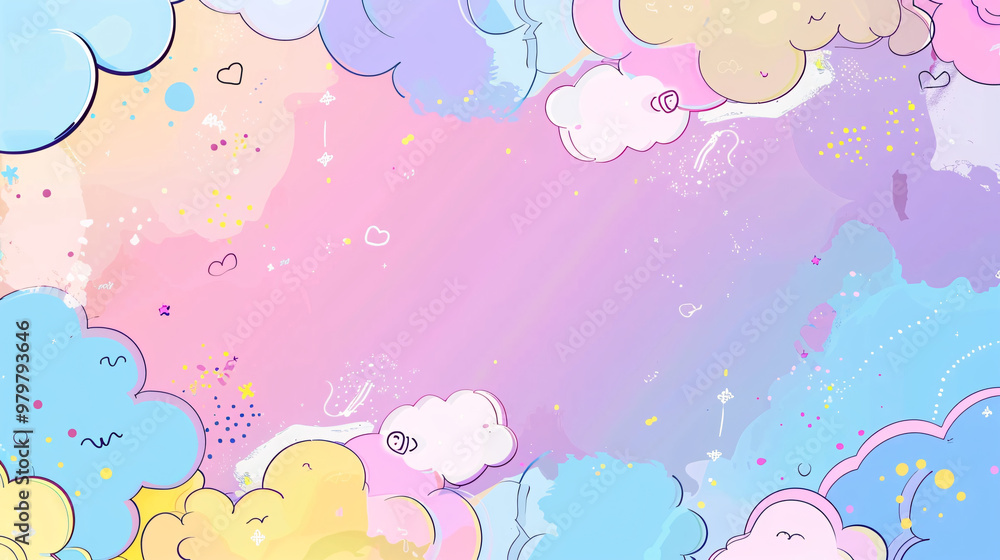 Cute Pastel Cloud Background Cute Pastel Cloud Background