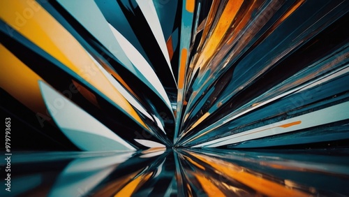 Wallpaper Mural Bold and fluid shapes converge to form an abstract work full of movement and visual energy Torontodigital.ca