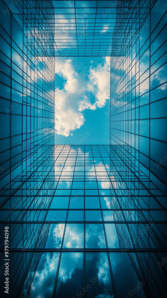 Office skyscraper buildings in a modern city. Office skyscraper buildings in a modern city.