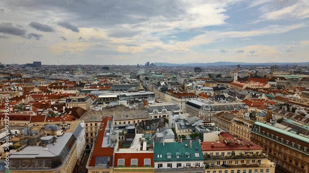Time lapse Vienna Austria capital in Europe EU crossed by the Danube river. The monuments and places that have been able to unite the history of ancient and medieval architecture to the contemporary. Time lapse Vienna Austria capital in Europe EU crossed by the Danube river. The monuments and places that have been able to unite the history of ancient and medieval architecture to the contemporary.