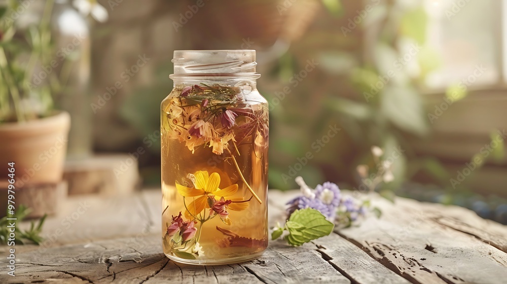 Attractive tonic jar with pure substances to stop hair loss and minimize hair fall gently Attractive tonic jar with pure substances to stop hair loss and minimize hair fall gently