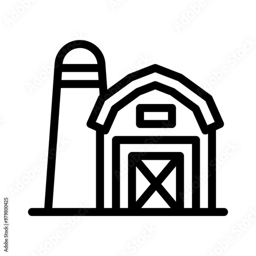 farmhouse line icon