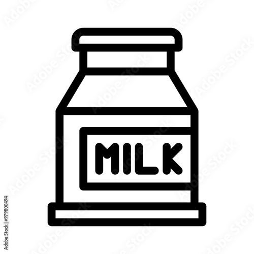 milk can line icon
