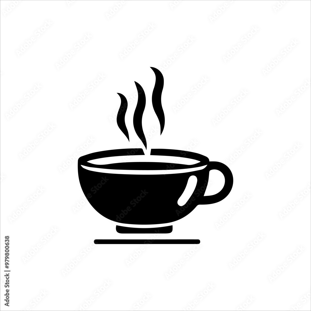 Unique vector black coffee logo Unique vector black coffee logo