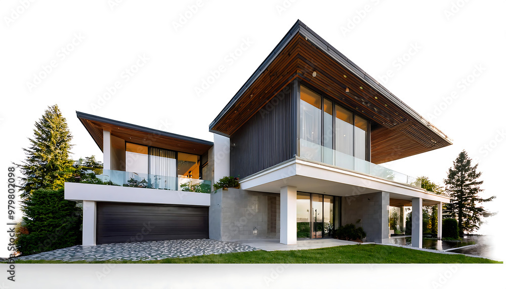 Luxury modern house 3D render – A 3D illustration of a luxurious modern house, isolated_1(279) Luxury modern house 3D render – A 3D illustration of a luxurious modern house, isolated_1(279)