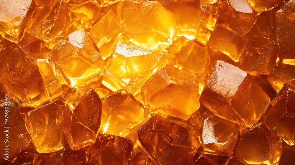 A stunning macro shot of amber-colored crystal shards reflecting light, perfect for backgrounds or natural gemstone themes. A stunning macro shot of amber-colored crystal shards reflecting light, perfect for backgrounds or natural gemstone themes.