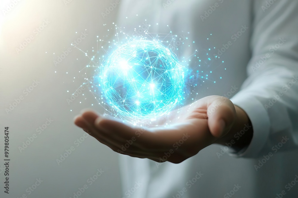 A glowing sphere representing technology and global connectivity held in a hand, symbolizing innovation and future possibilities. A glowing sphere representing technology and global connectivity held in a hand, symbolizing innovation and future possibilities.