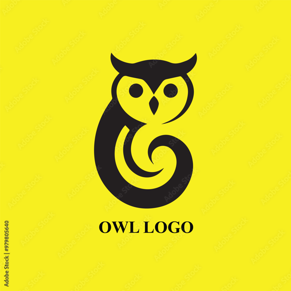 Fototapeta premium Owl logo simple vector illustration 