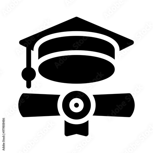 graduation glyph icon