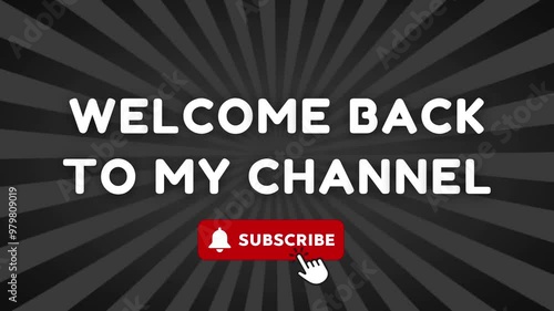 Modern Welcome Back To My Channel  New Style Intro Video