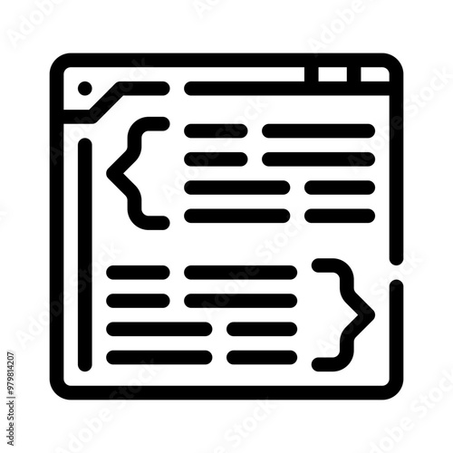 code snippet line icon