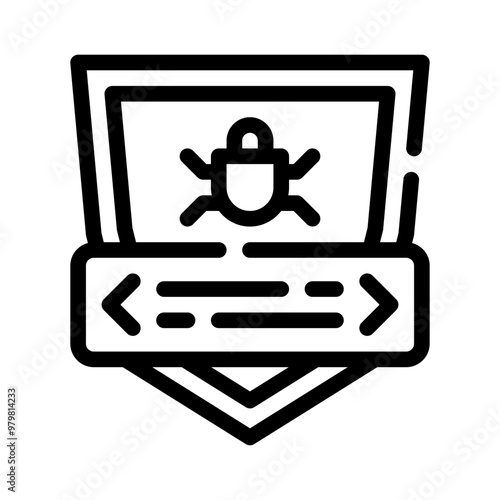 debugging line icon