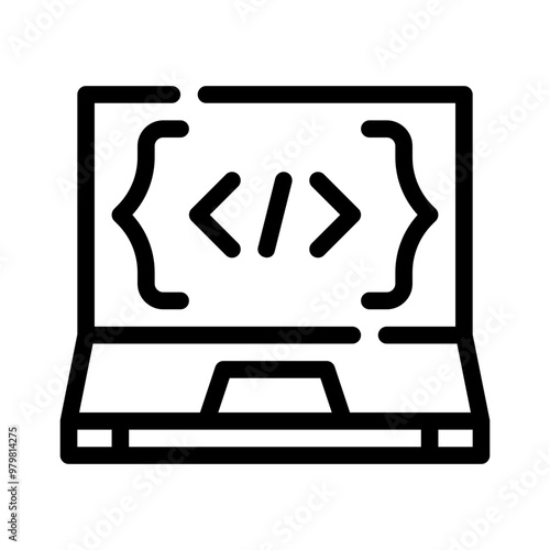 laptop line icon