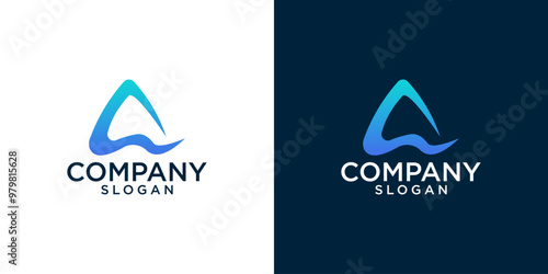 initials al monogram logo design vector	