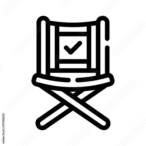 director's chair line icon