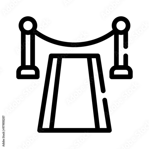 red carpet line icon