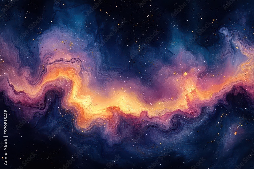 dreamy abstract watercolor galaxy swirling with vibrant blues purples and hints of gold creating a cosmic marble effect dreamy abstract watercolor galaxy swirling with vibrant blues purples and hints of gold creating a cosmic marble effect