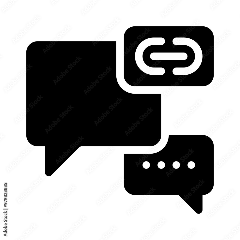 Fototapeta premium chat glyph icon
