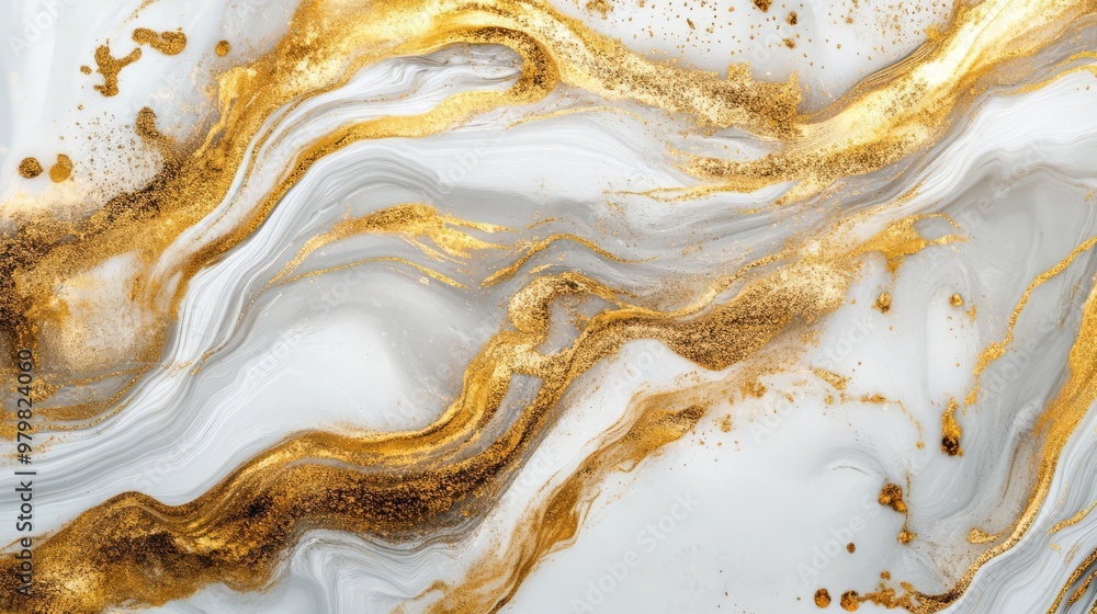 Abstract gold and white marble texture background with fluid art design for modern and elegant decor. Abstract gold and white marble texture background with fluid art design for modern and elegant decor.