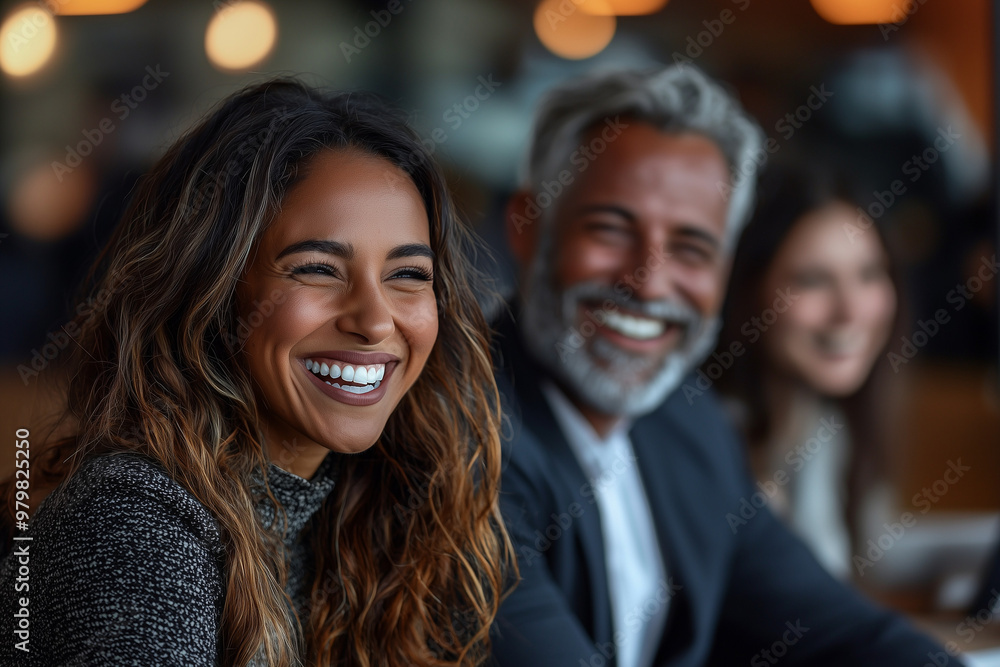 Obraz premium Smiling Friends: A Portrait of Joy and Connection