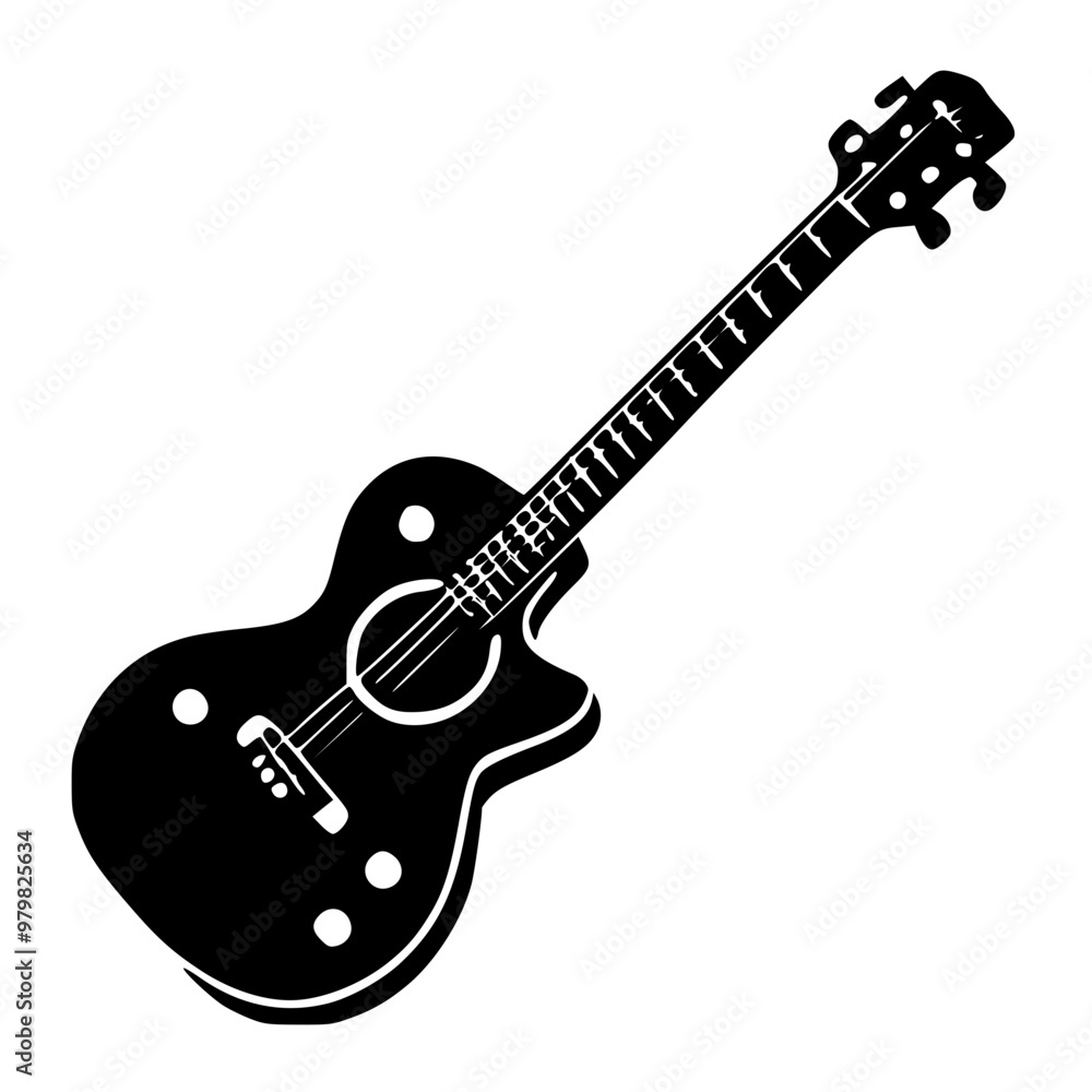 Fototapeta premium guitar isolated on white