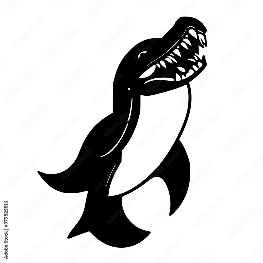 Naklejka premium illustration of a cartoon crocodile