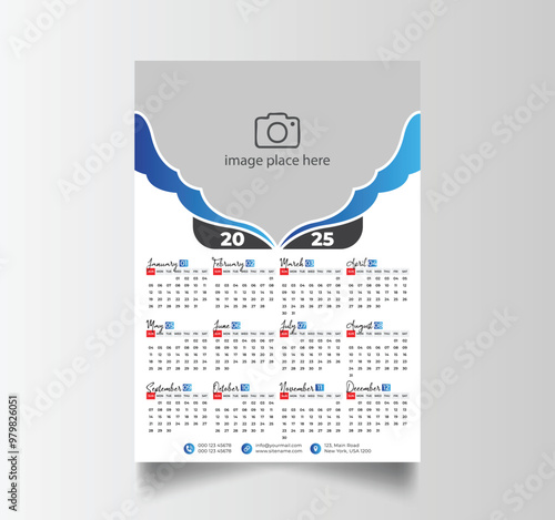 2025 Calendar Unique Design Wall Hanging