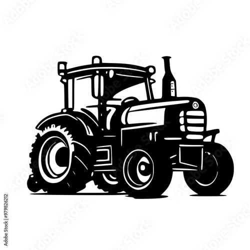 tractor isolated on white background