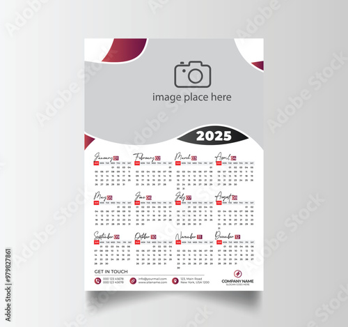 2025 Calendar Unique Design Wall Hanging