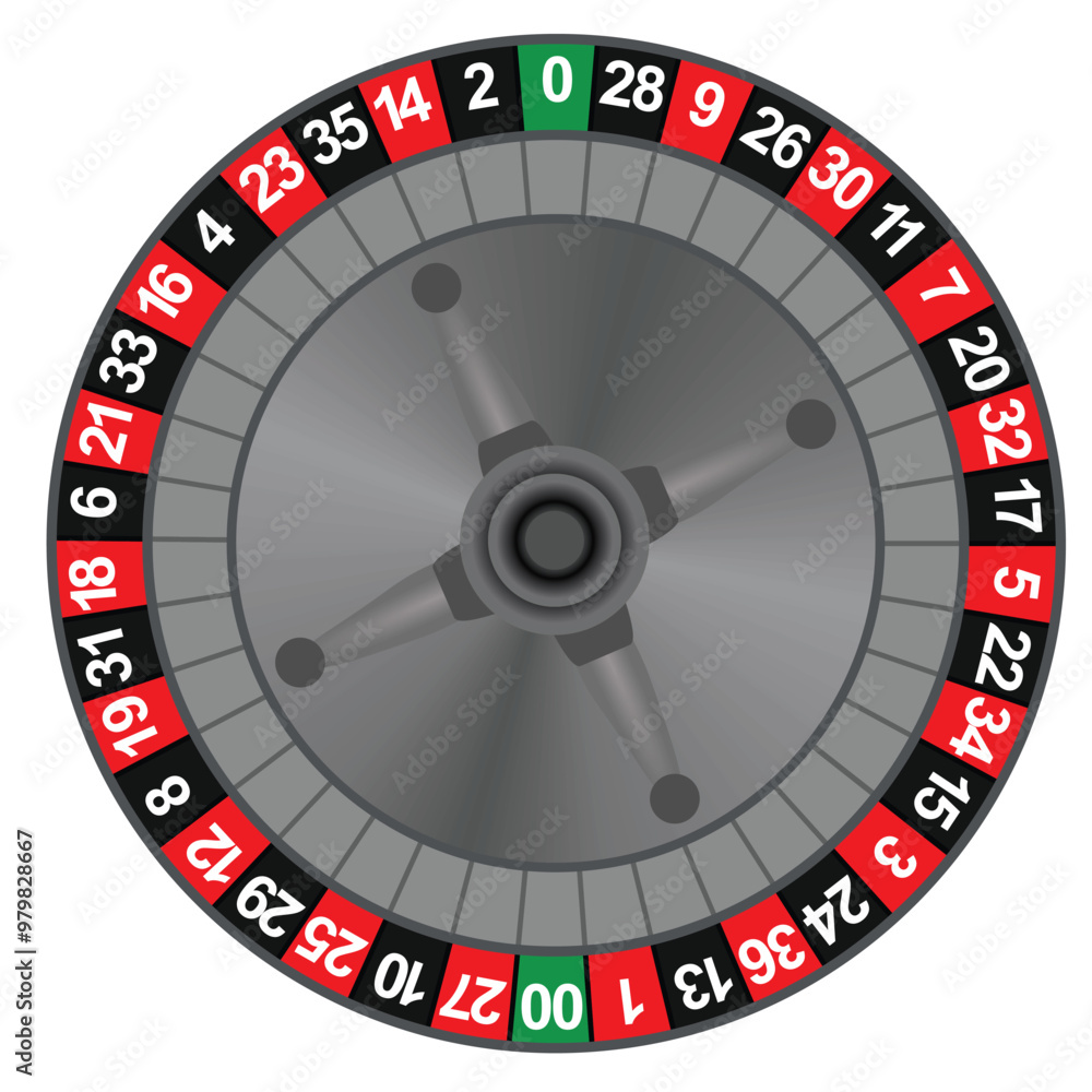 Roulette wheel isolated. vector illustration Roulette wheel isolated. vector illustration