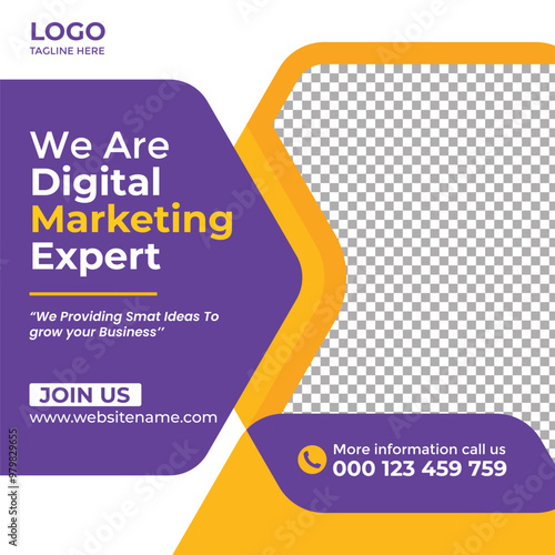 Digital marketing agency instagram post and social media banner template