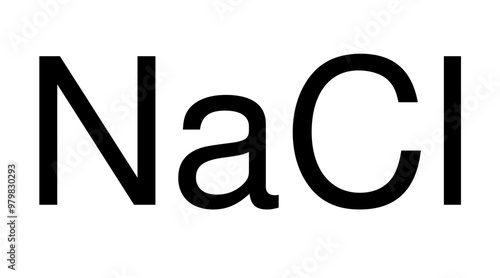 Kochsalz NaCl Chemische Strukturformel Vektor