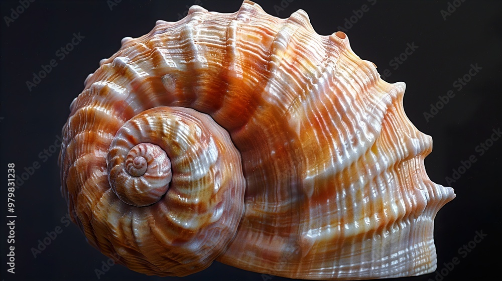 Seashell Close-Up: A Spiral of Nature's Beauty Seashell Close-Up: A Spiral of Nature's Beauty
